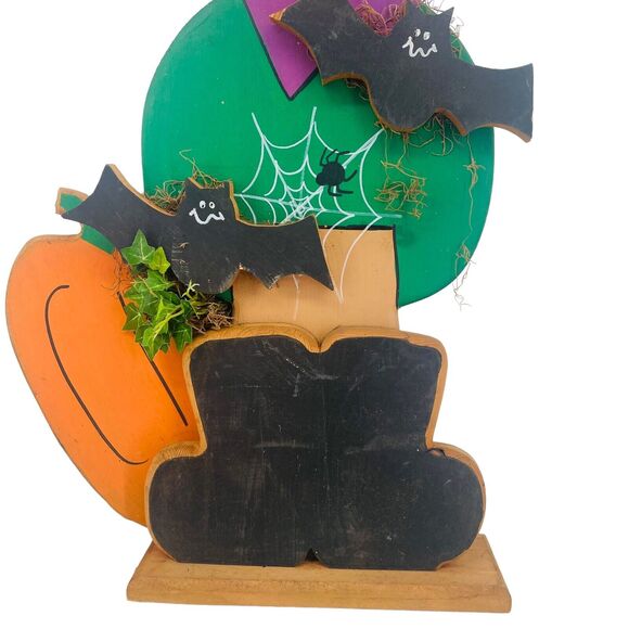 Frankenstein Free Standing Solid Wood Halloween Decor 2’ Tall Bat Indoor Outdoor - Picture 3 of 8